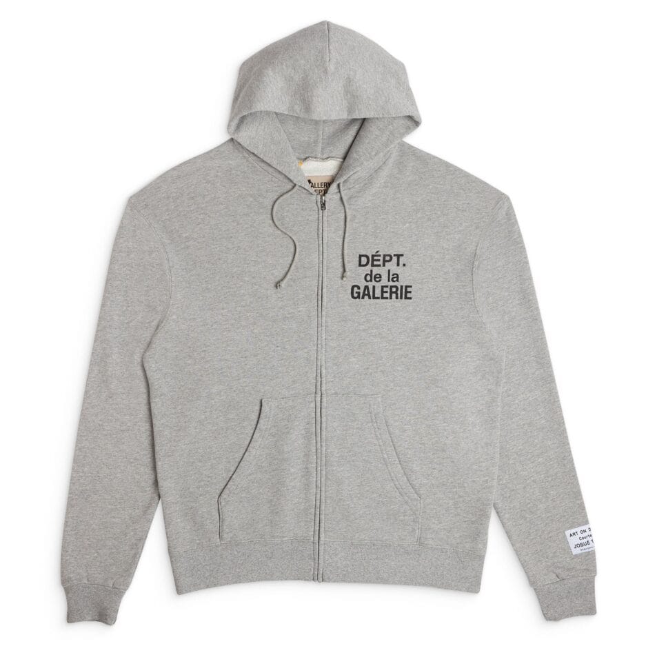 FRENCH ZIP GREY GALLERY DEPT HOODIE