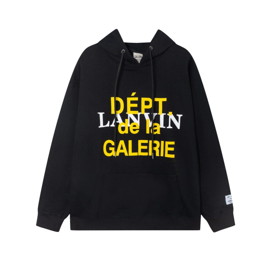 GALLERY DEPT X LANVIN BLACK HOODIE