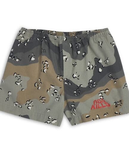 ART THAT KILLS GREY CAMO SHORTS