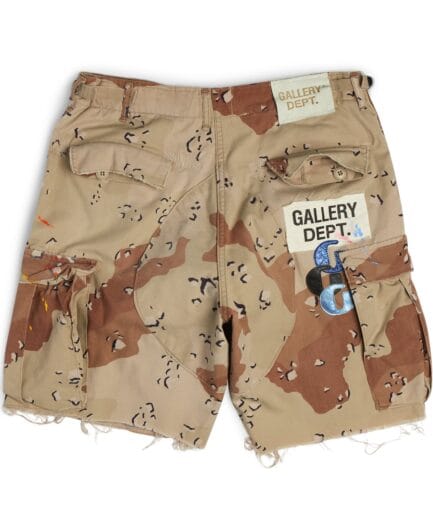 G PATCH CHOCOLATE CHIP GALLERY DEPT CAMO CARGO SHORTS